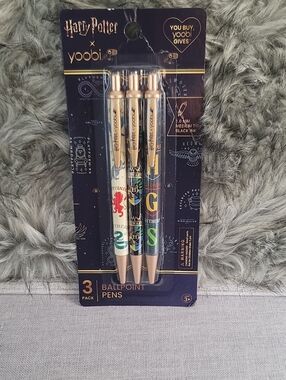 Yoobi Harry Potter House Ballpoint Pen Set - Gold, Red, Green, Blue